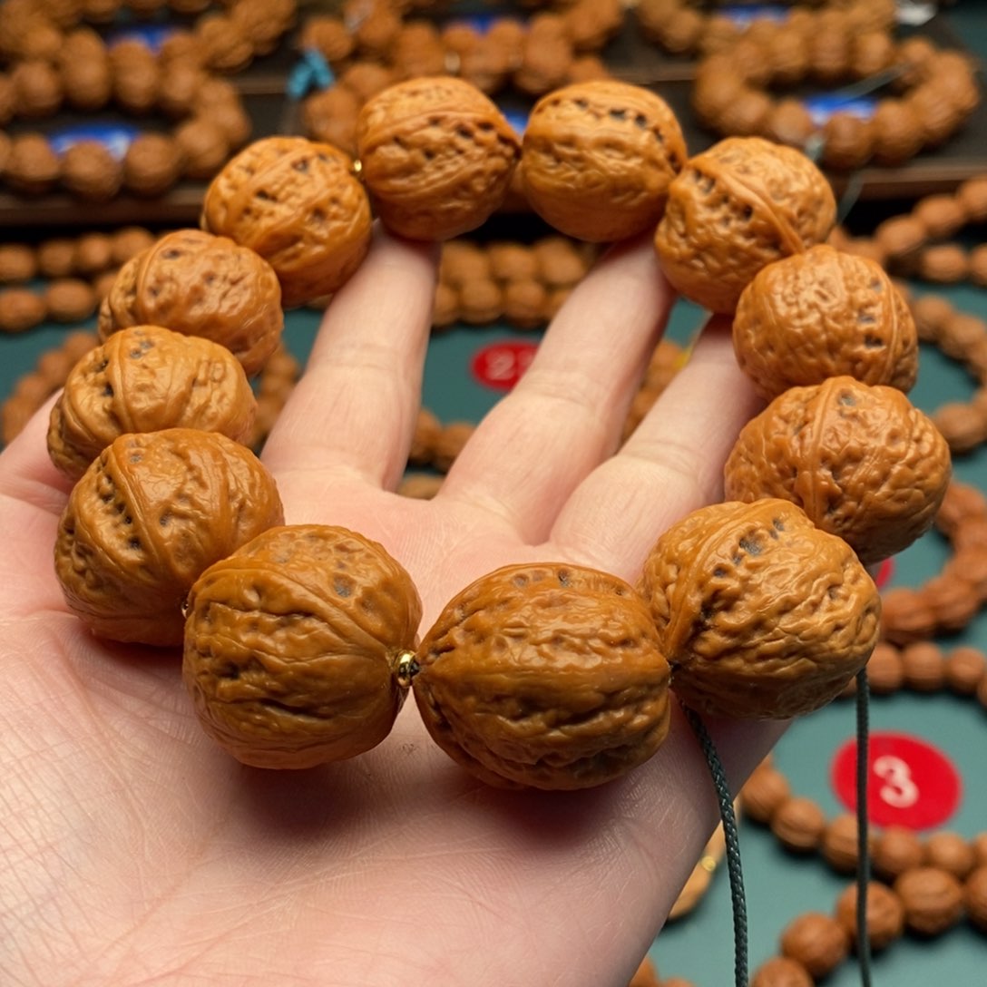 文玩核桃手串23尺寸元宝八棱