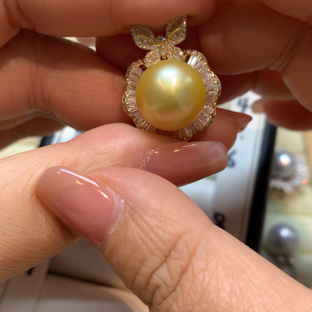 海水珍珠颈饰银S925镶嵌