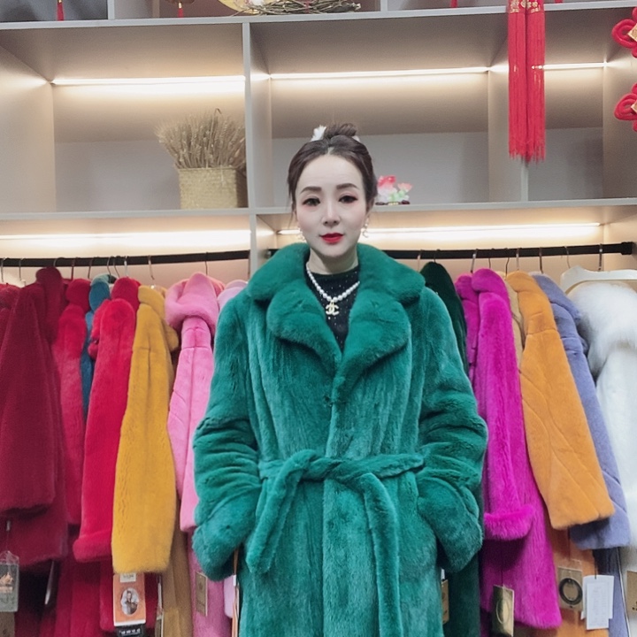 进口整版水貂皮大衣