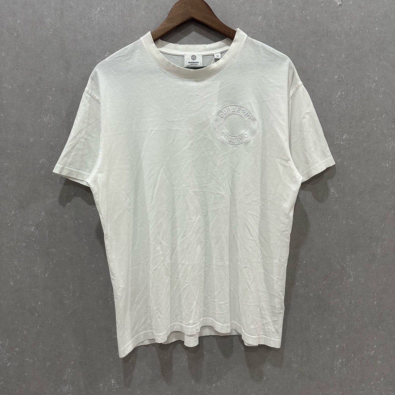 95新 BURBERRY/博柏利 圆环刺绣字母短袖XS码/004522