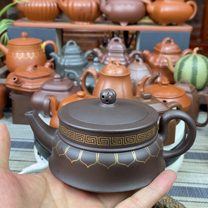 紫砂茶壶禅玉250cc原矿老紫泥新年特价
