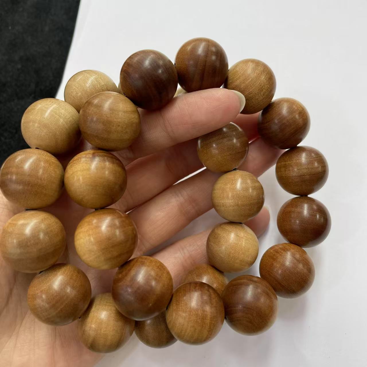 【玉经纶】-32046/Q46-老山檀手串-多样性发其一18mm|约13颗