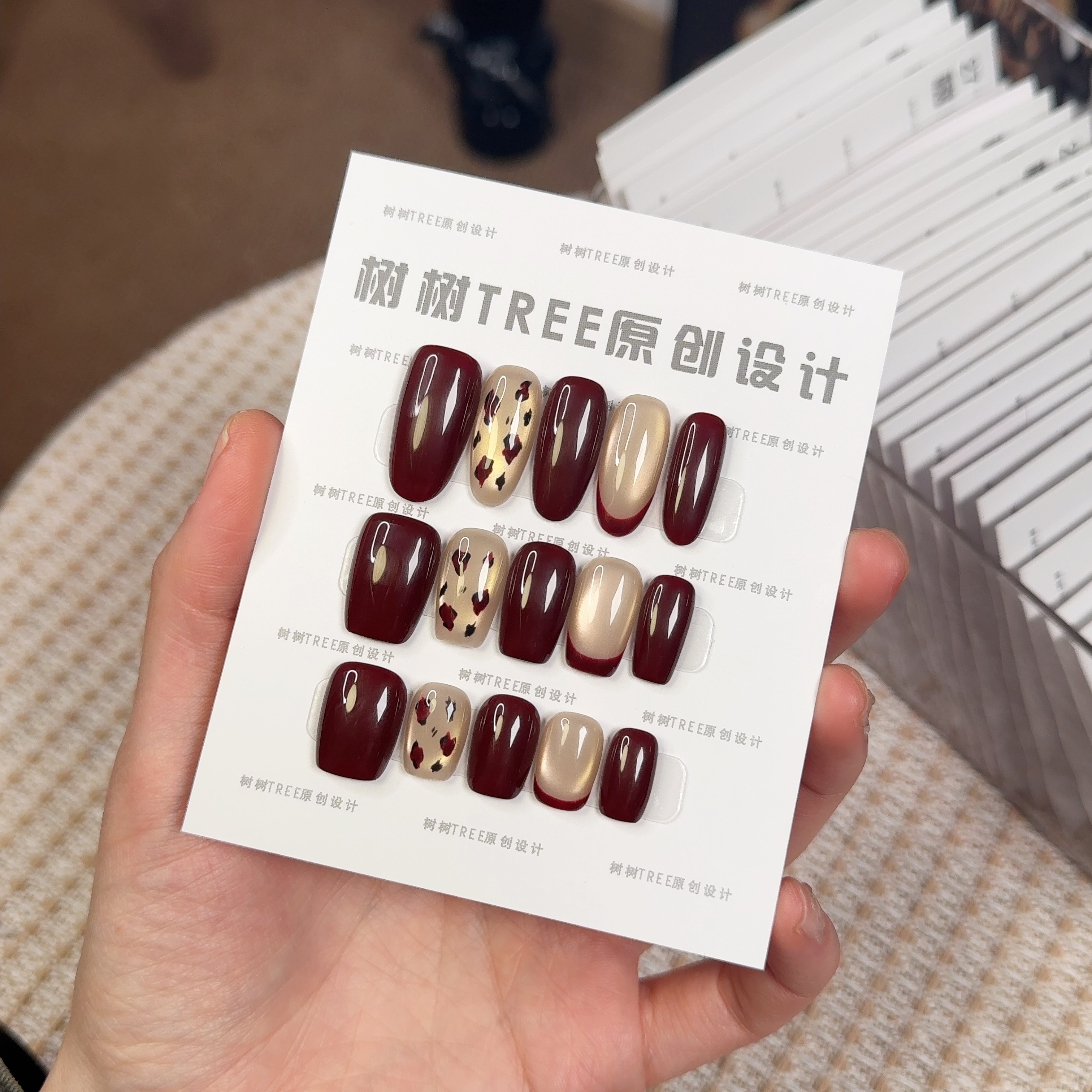 【女王法典】秋冬爆款豹纹高级感显白气质纯手工穿戴甲