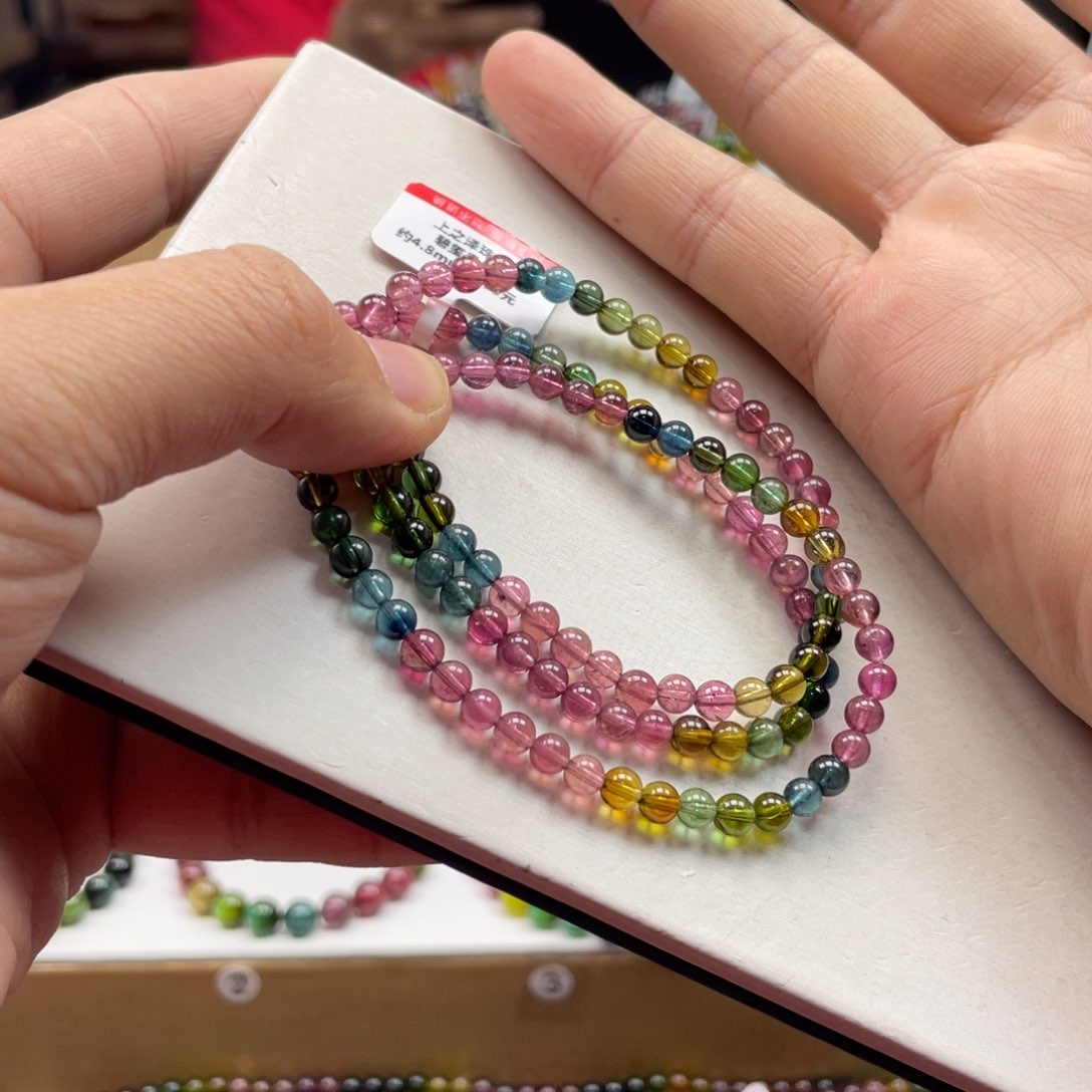 碧玺手串未镶嵌4.8mm.mmmmmmmmm