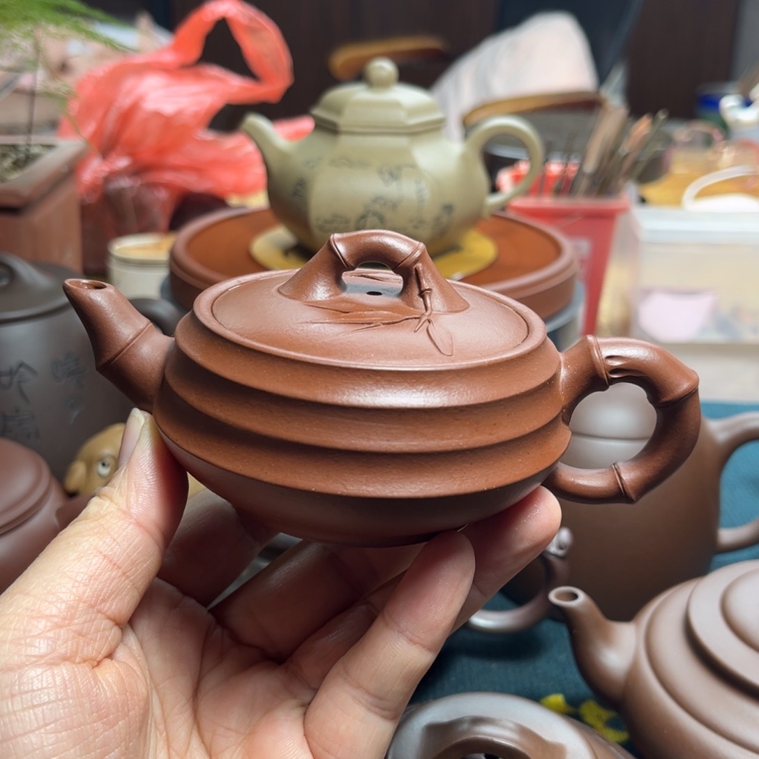 紫砂茶壶用****0碗竹全手工清水泥130毫升