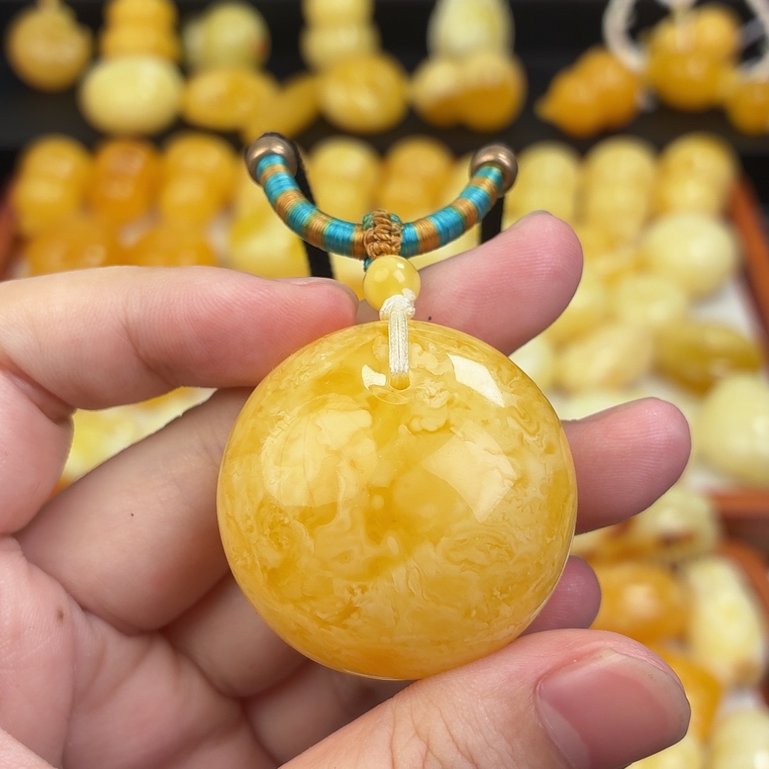 顶***妈蜜蜡未镶嵌毛衣链蜜蜡