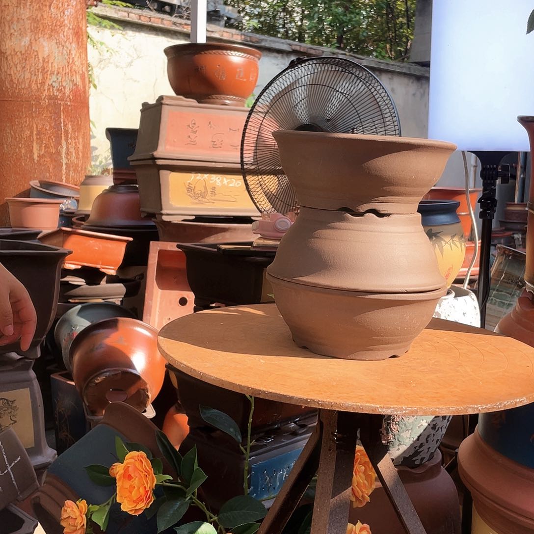 20富贵一组三个花盆紫砂花盆