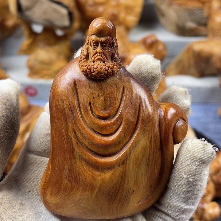 柏木（崖柏）达摩手把件