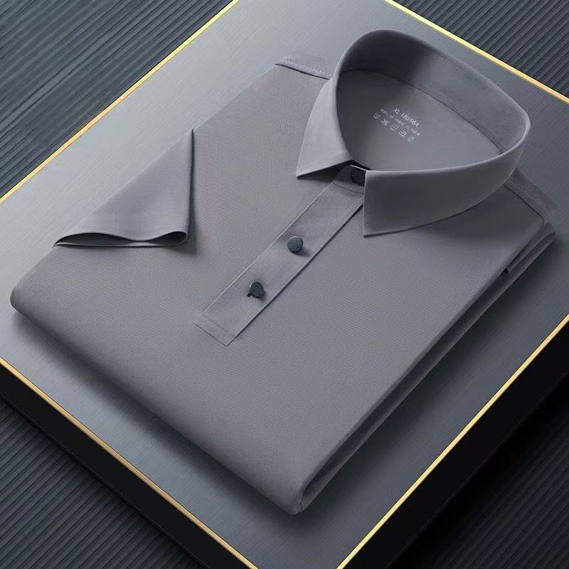 kL夏季冰丝无缝polo衫