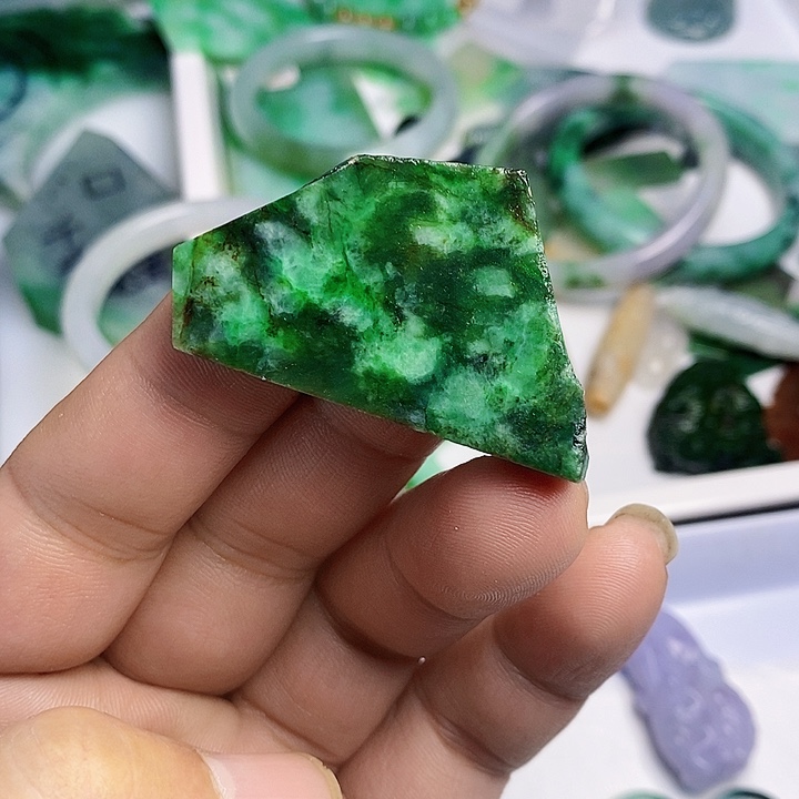 翡翠散珠天然翡翠A货挂件