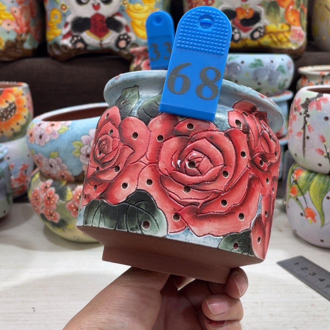 红陶奶罐花盆特价