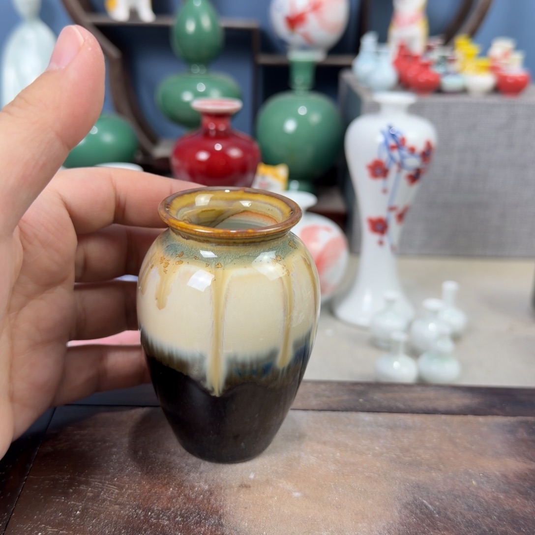 陶瓷手工小花器摆件