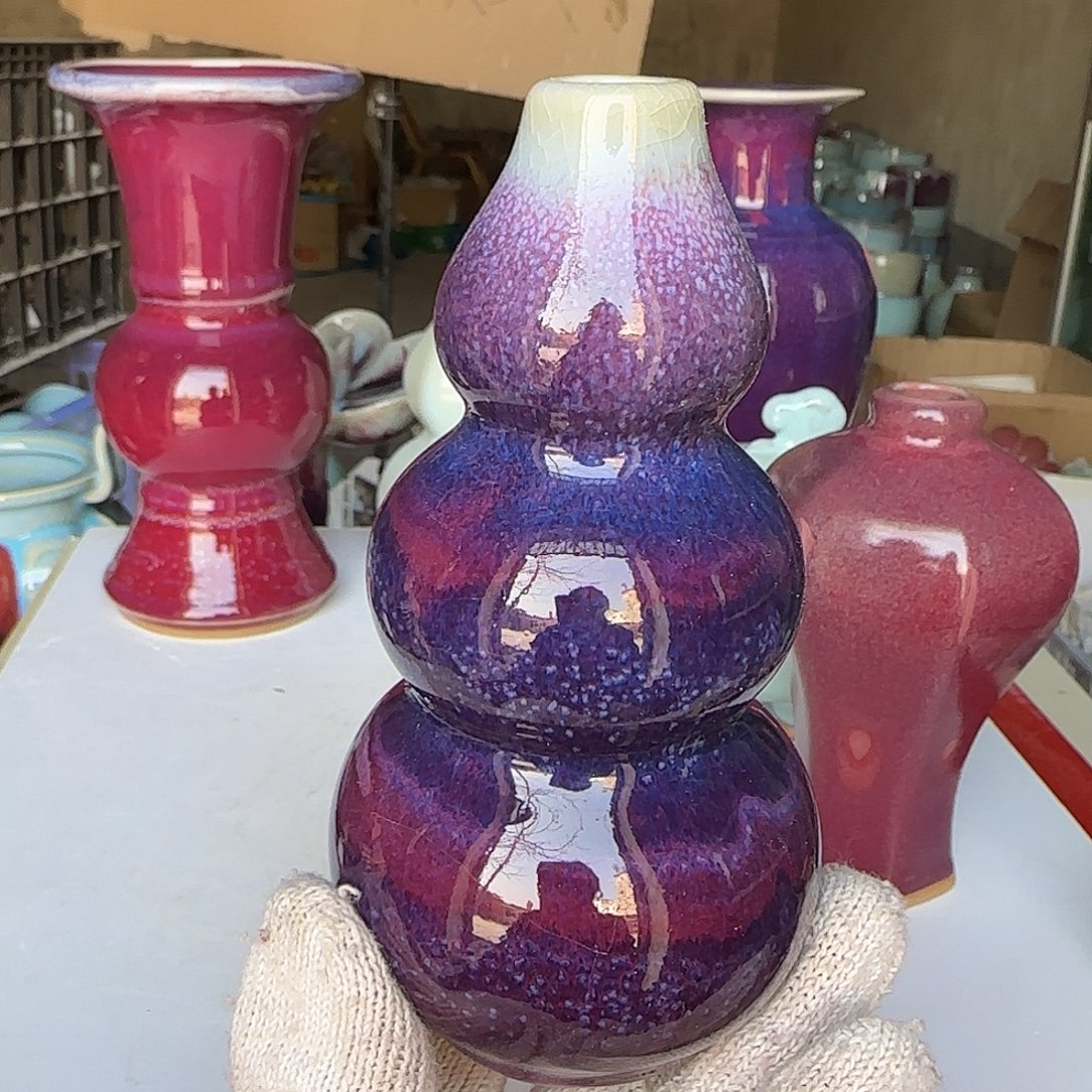 摆件陶郑家钧窑摆件微瑕