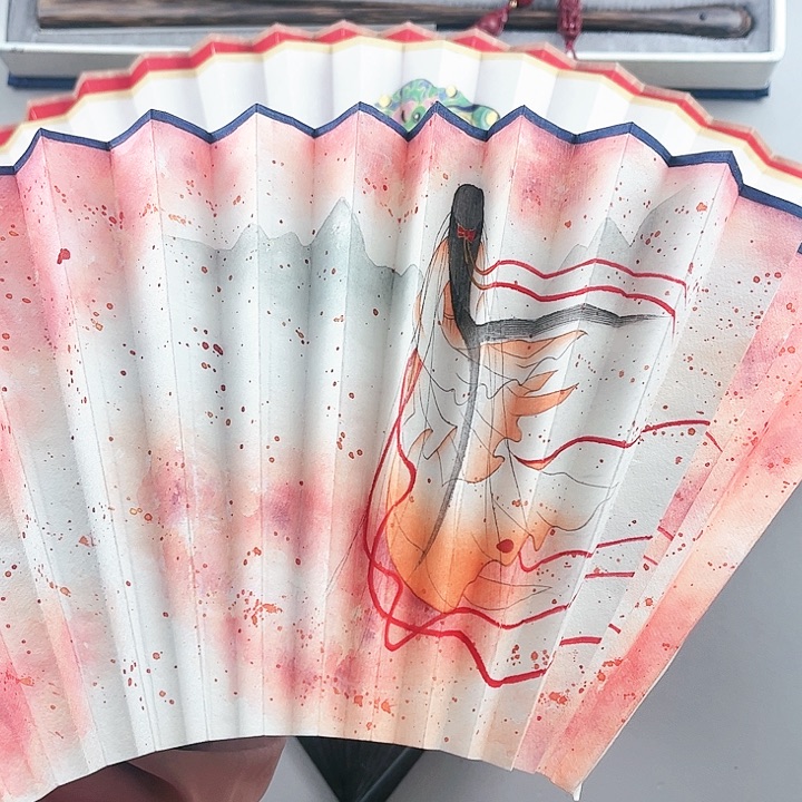 扇子95寸16方2.0扇面折扇