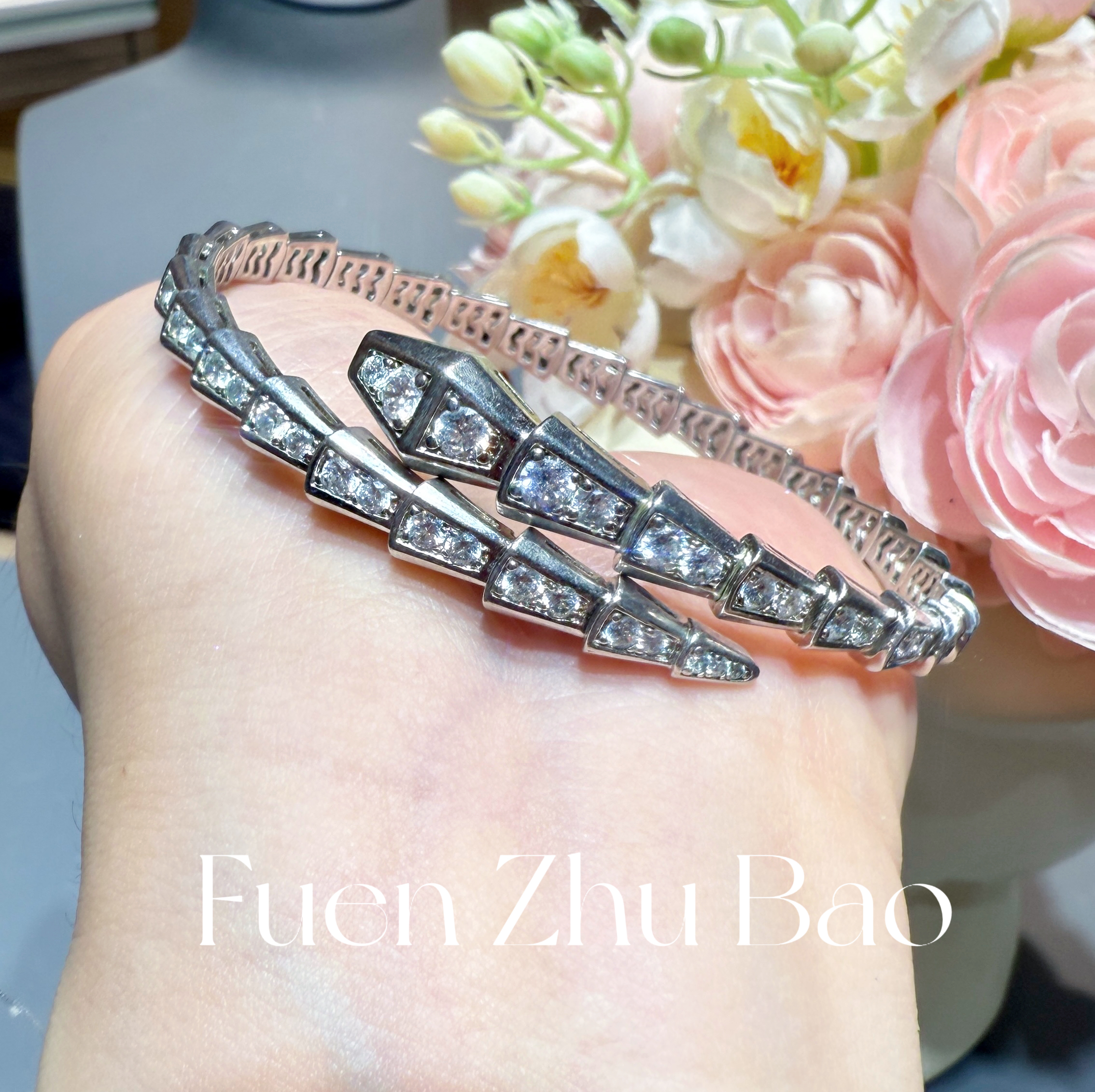 【富恩珠宝】0330  重金【时尚经典 轻奢风】天然钻石蛇镯 ZSSL 