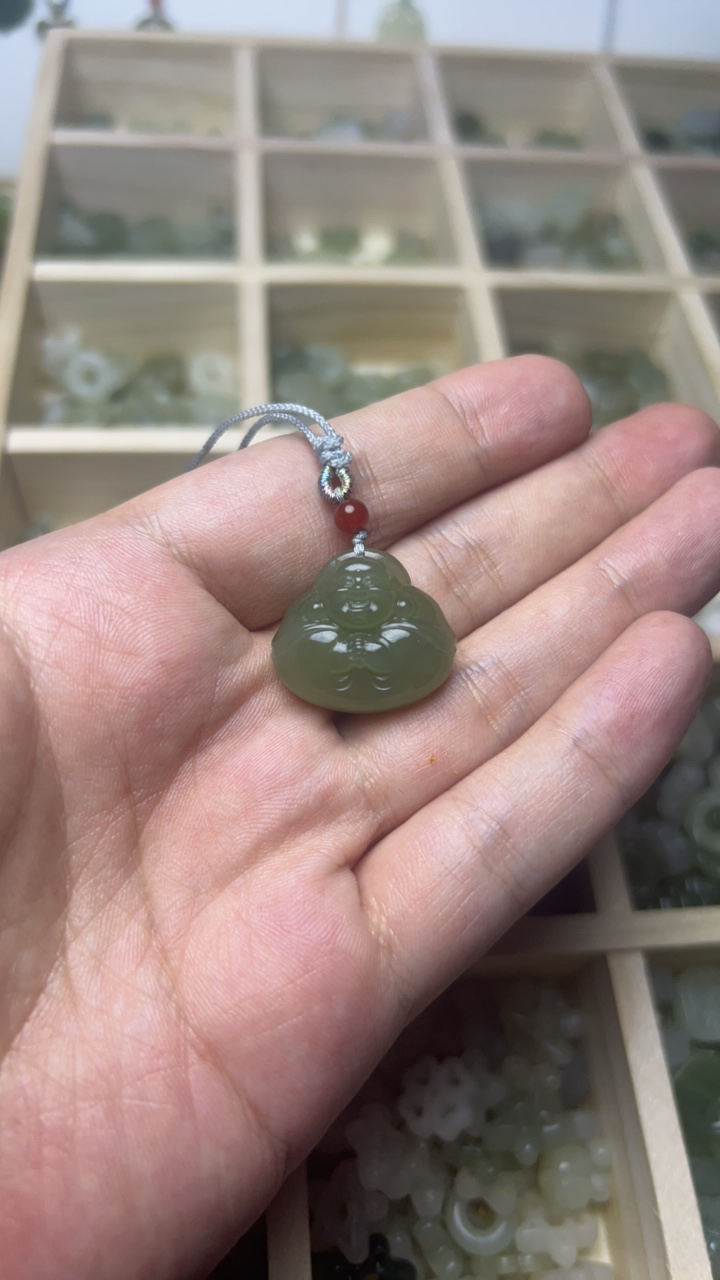 和田玉湖水绿佛多样性发一