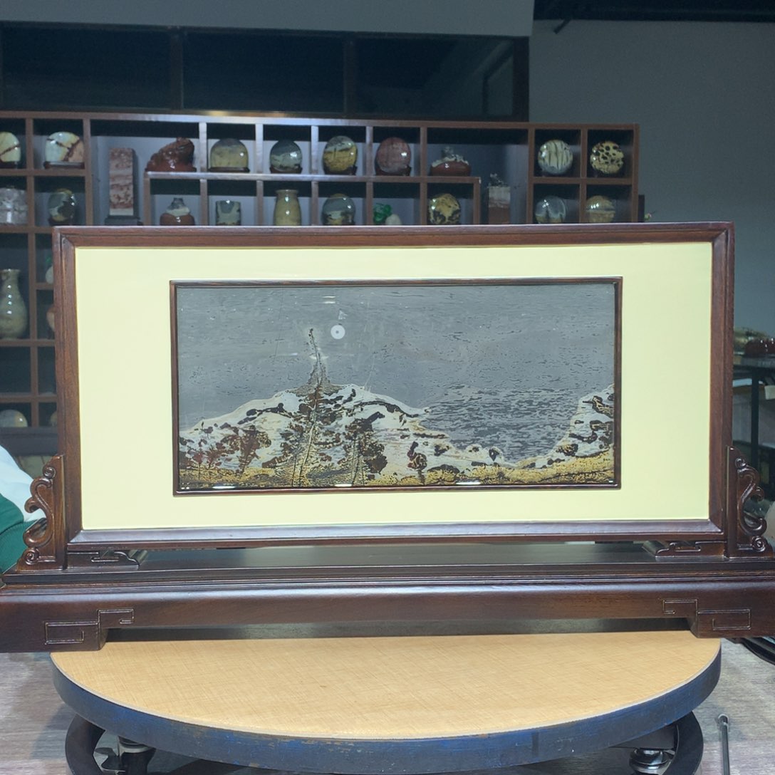 紫砂，广西国画石摆件，收藏观赏