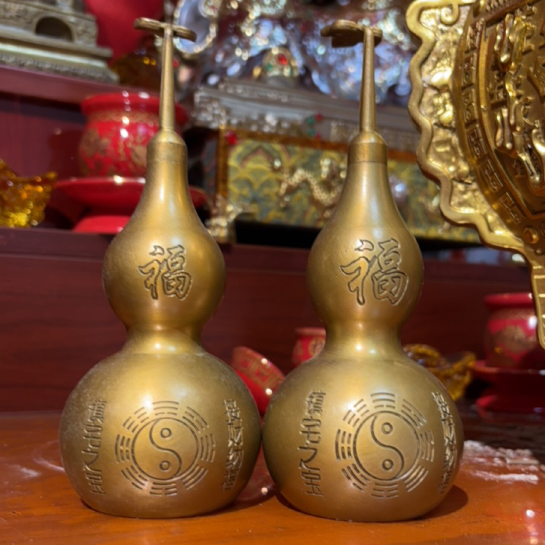 铜葫芦宝葫芦接财纳福八卦葫芦家居客厅玄关摆件挂件