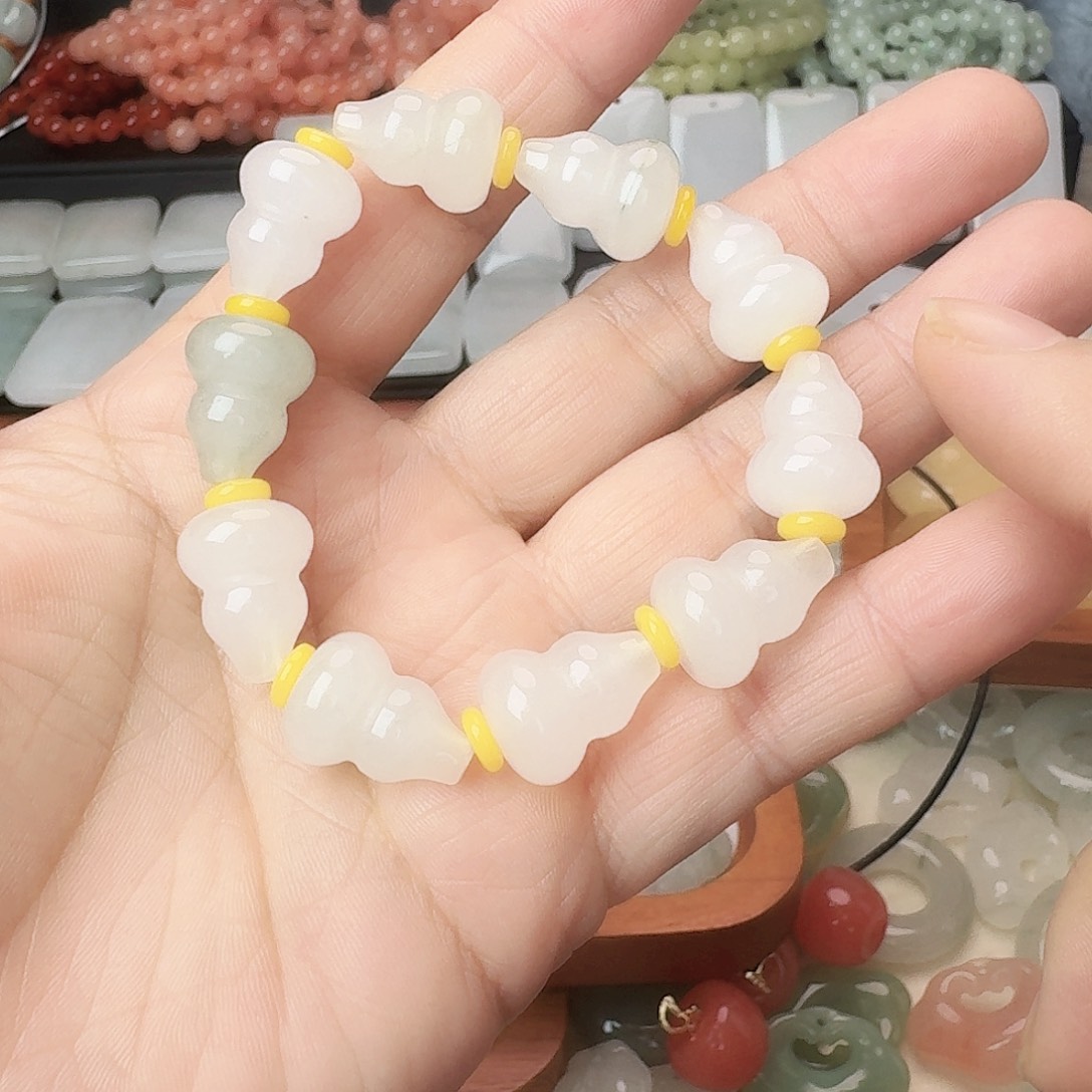 石英质玉未镶嵌手链葫芦手串