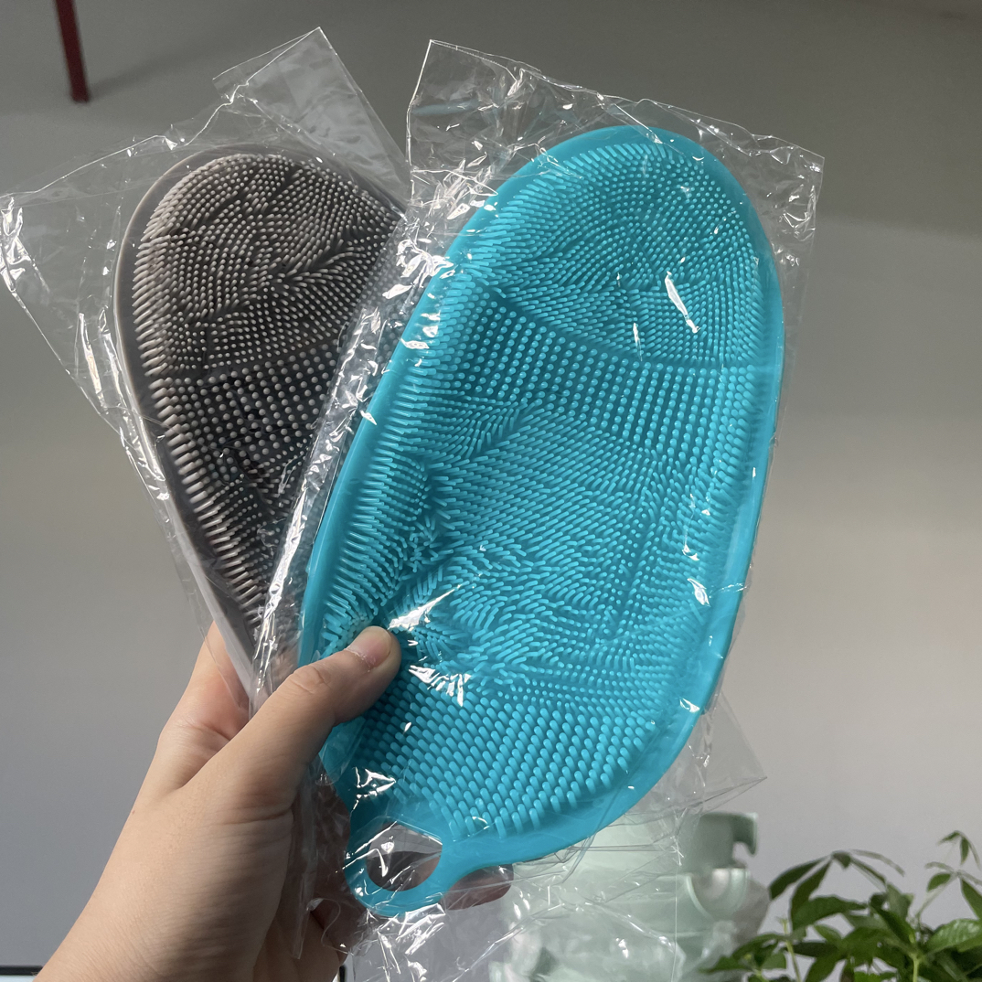 搓澡长毛硅胶搓背神器搓背刷22cm颜色不挑