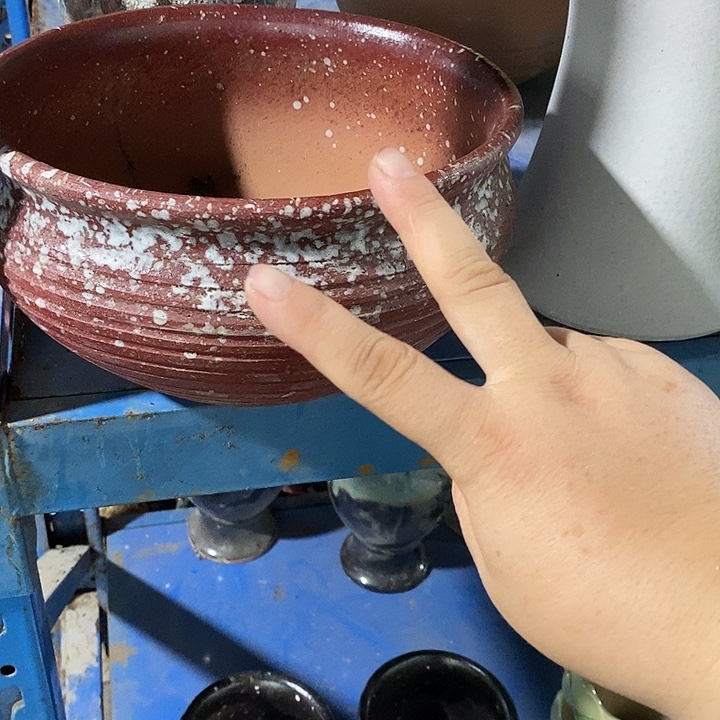 紫砂花盆口径 25高度13