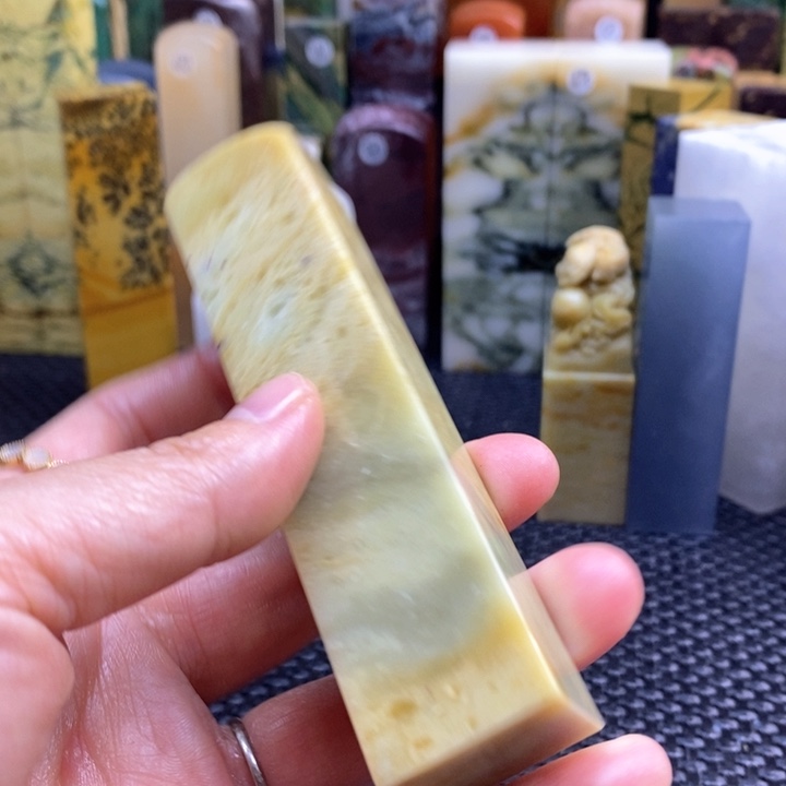 印度石刘*利青田石印章石