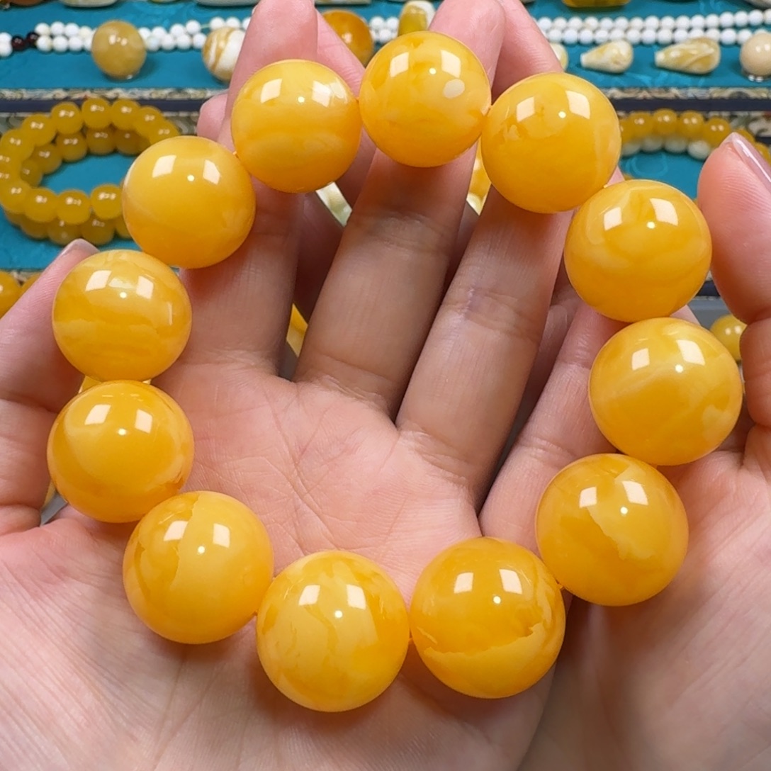 手链琥珀未镶嵌同料