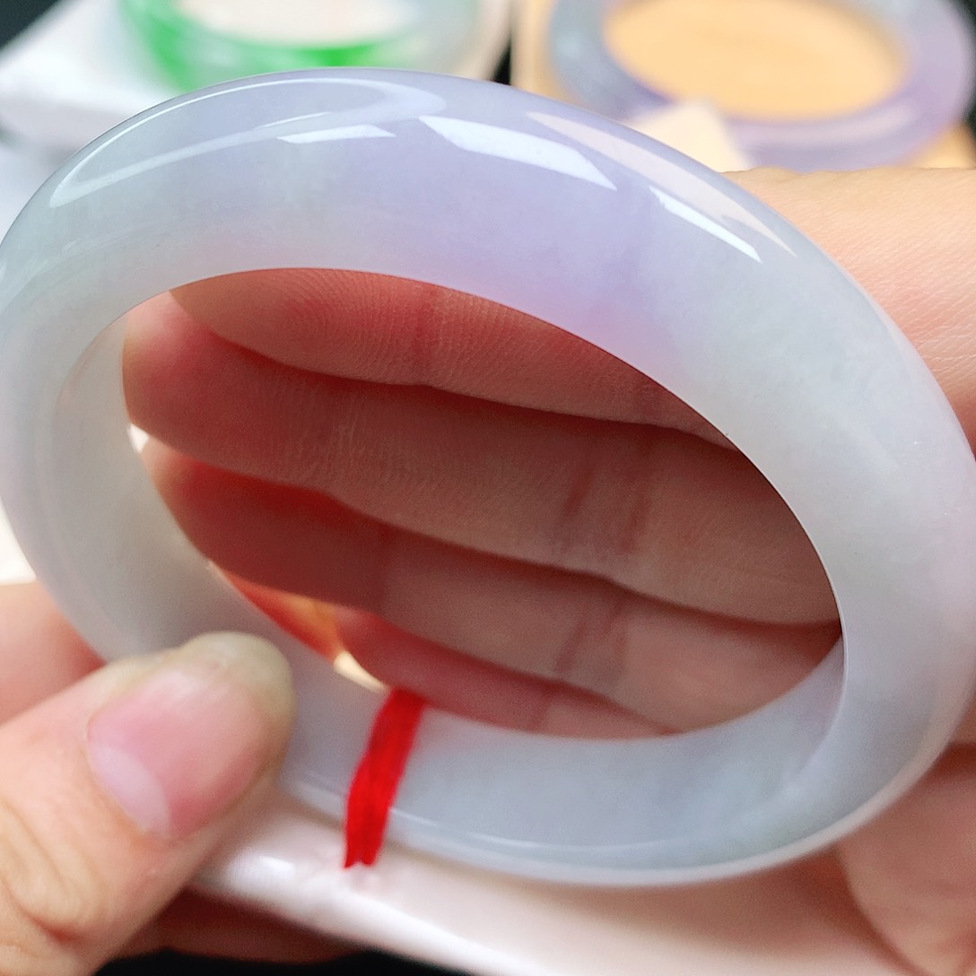 未镶嵌手镯翡翠纯天然A货翡翠紫底161号