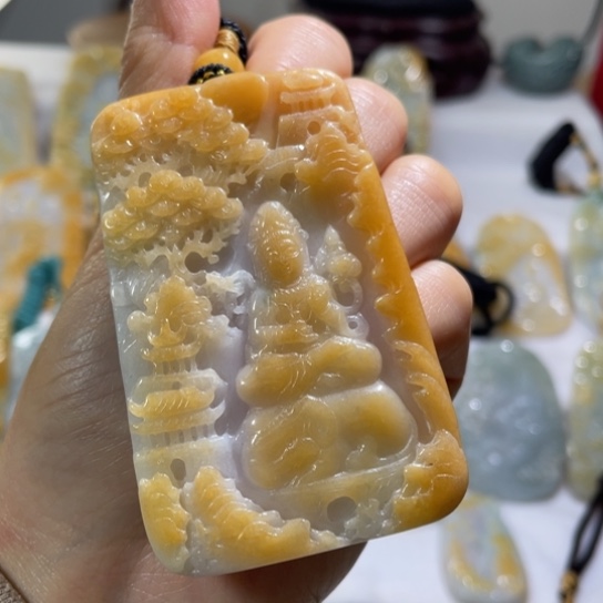 *****翡翠未镶嵌挂件翡翠