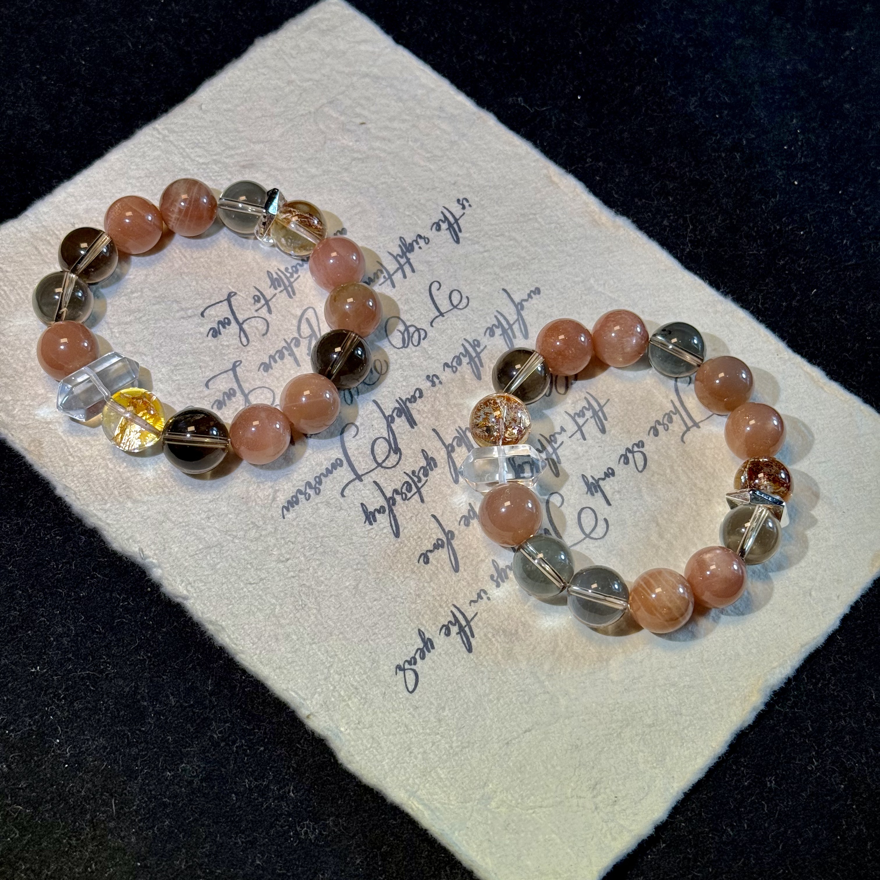 Y679（好丽友）茶晶橙月光设计款手串14mm多样性发其一