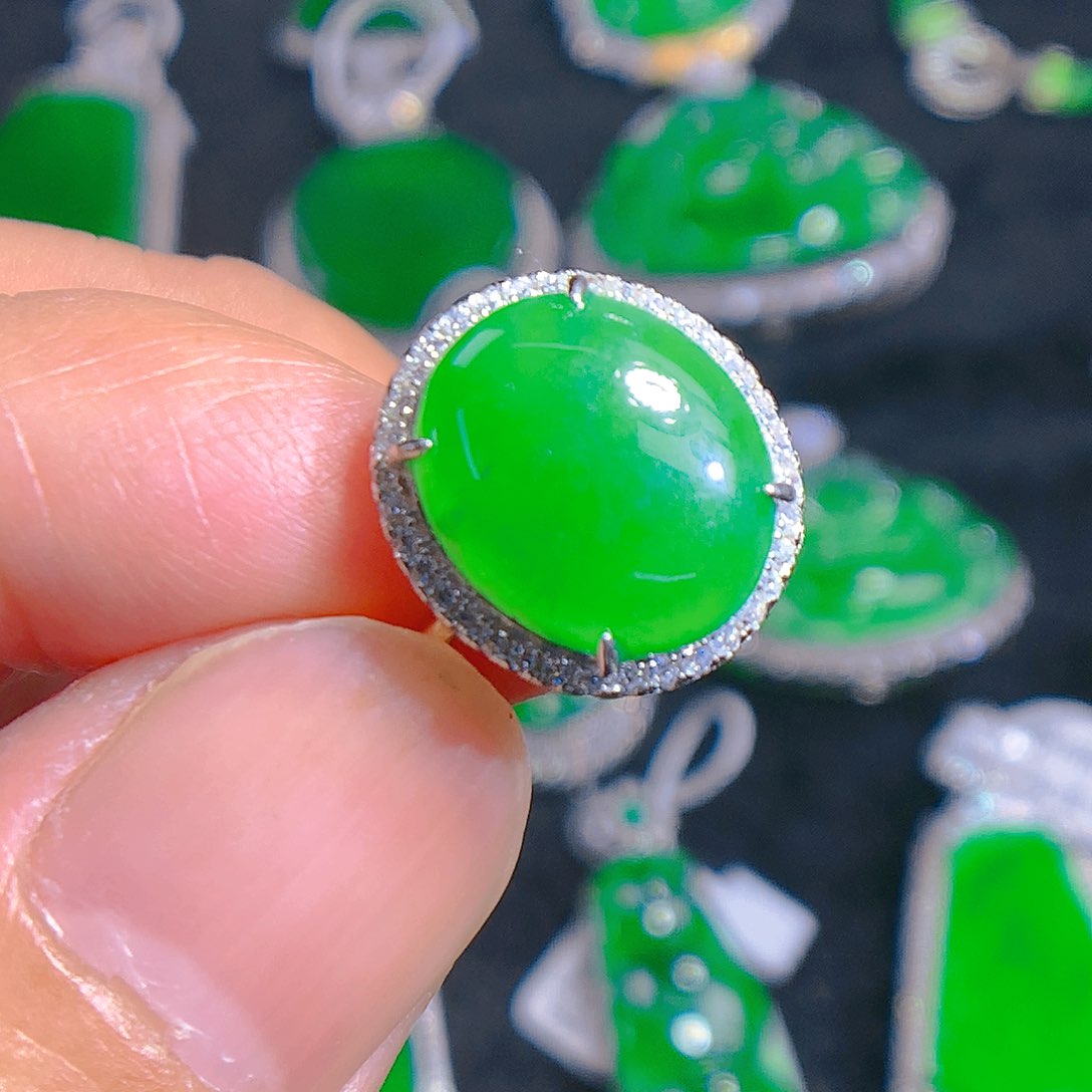 翡翠颈饰银S925镶嵌239889988