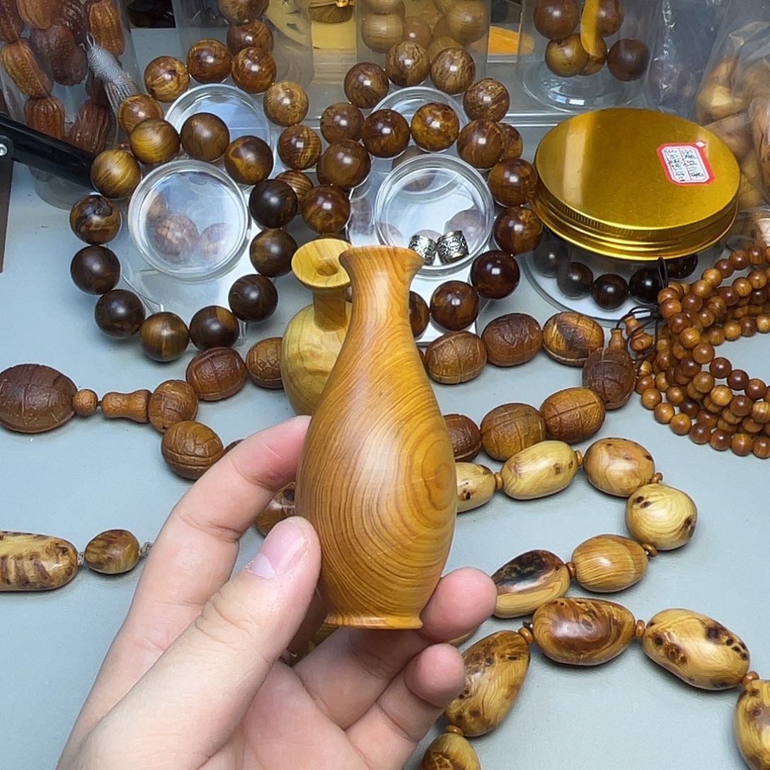 柏木（崖柏）太行崖柏花瓶 冰裂 介意勿拍