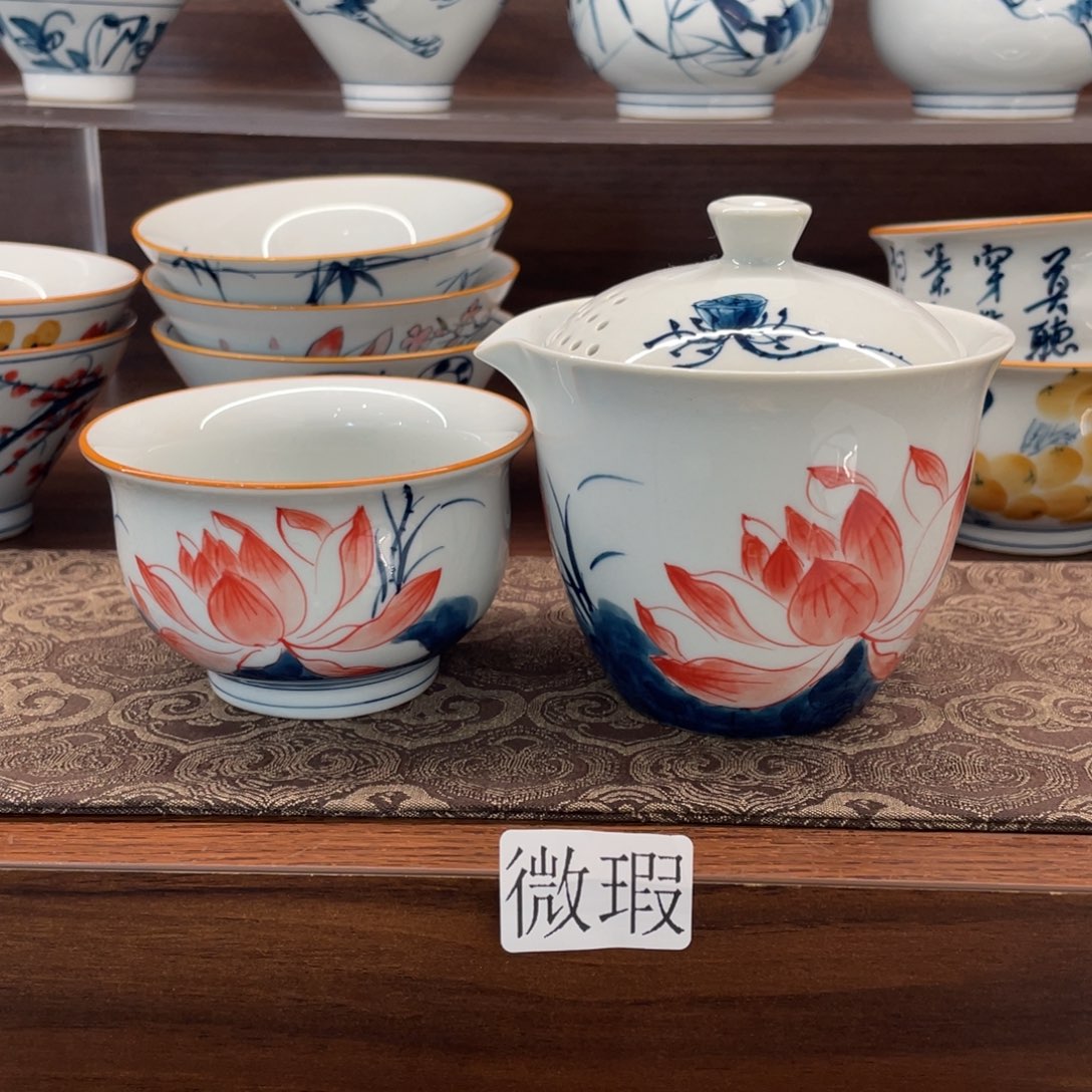 釉下老陶泥手工绘制