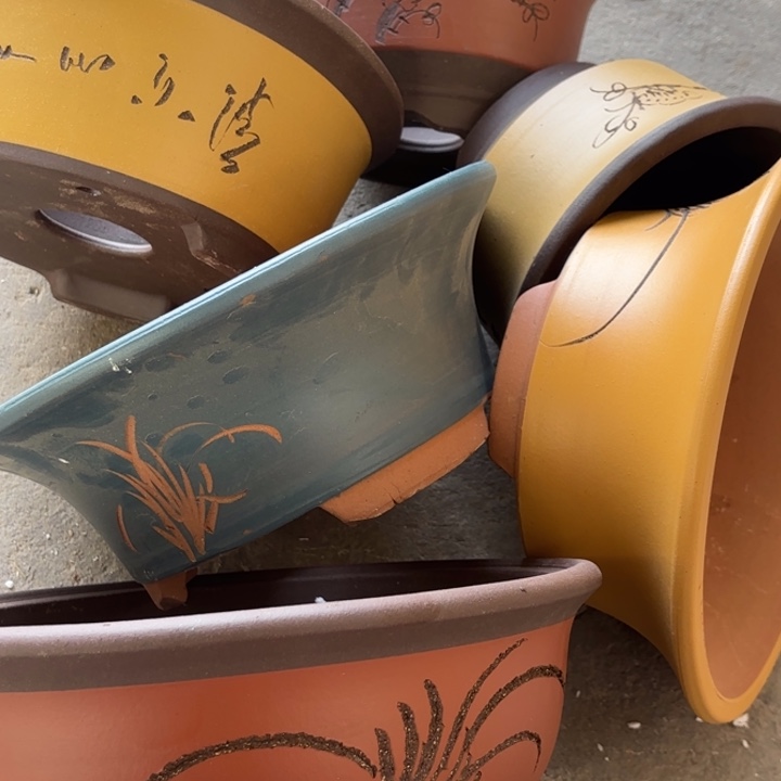 紫砂花盆100-6。              