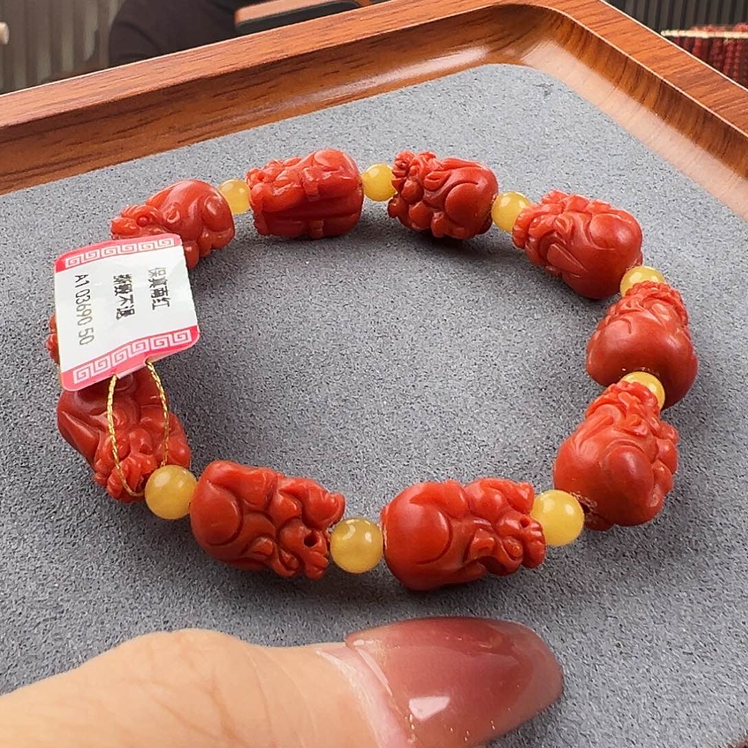 南红玛瑙手串未镶嵌