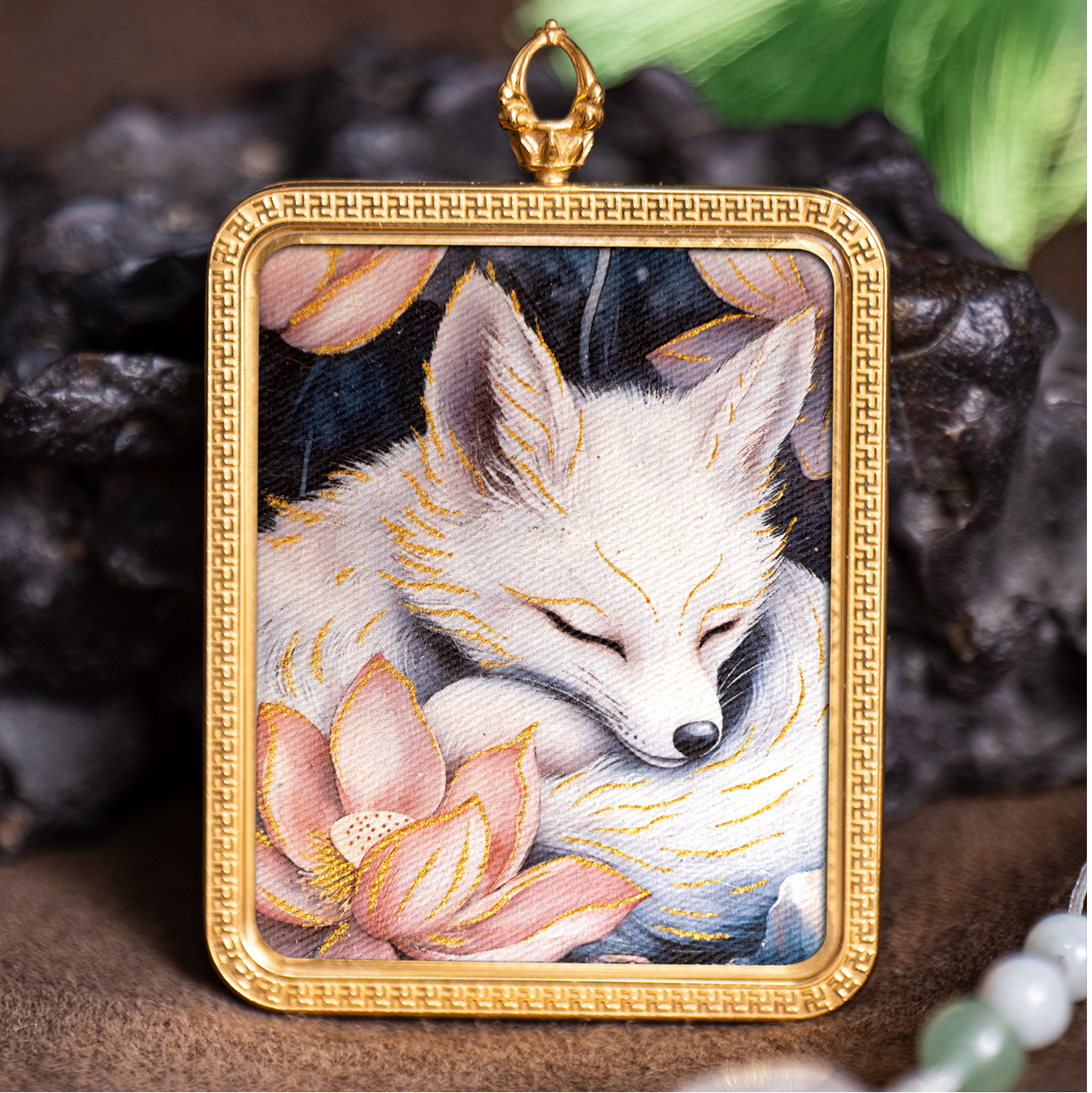 【29】 小九 【桃|花】【情绪】【人|缘】凤九 狐狸唐卡吊坠  唐卡吊坠