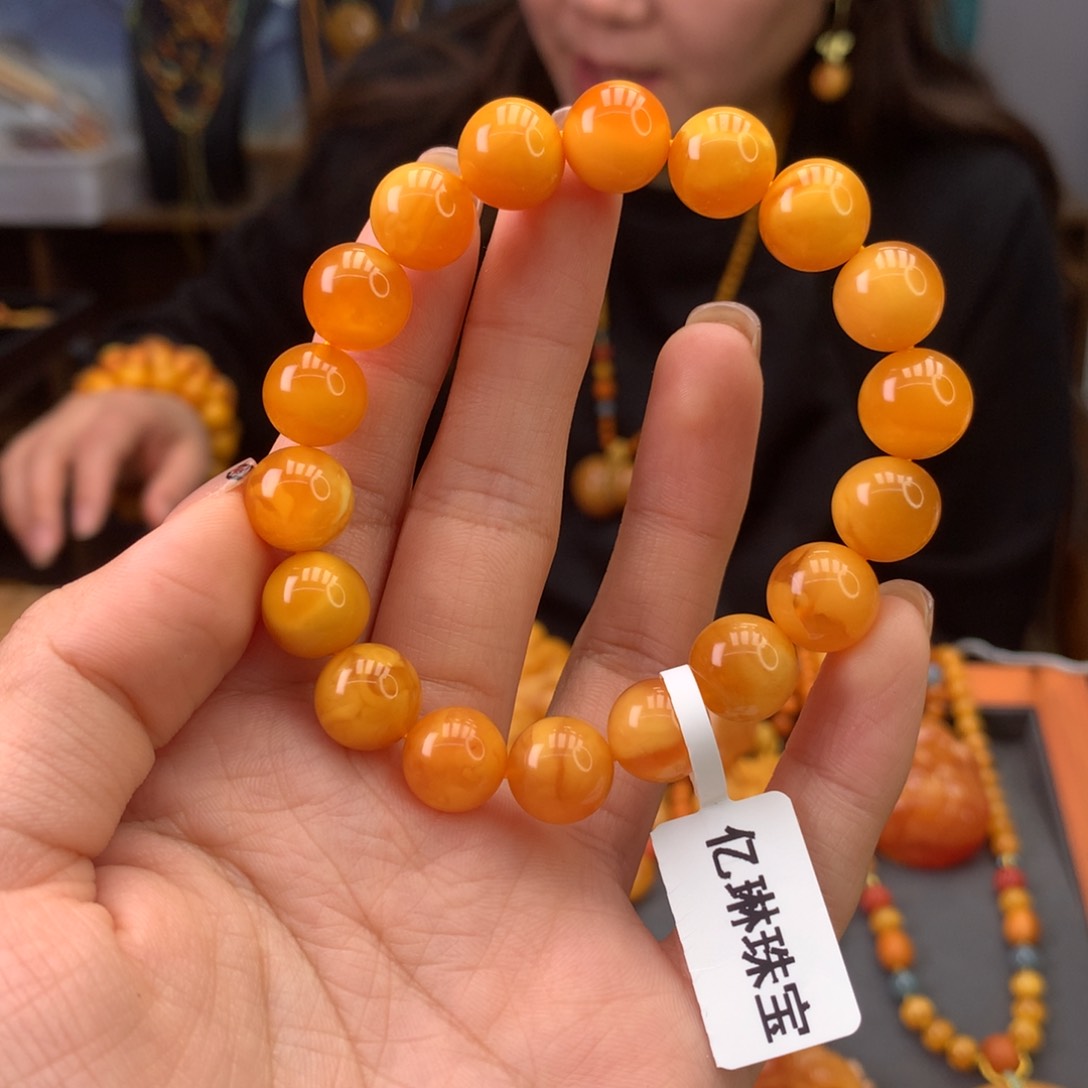 未镶嵌蜜蜡手串天然