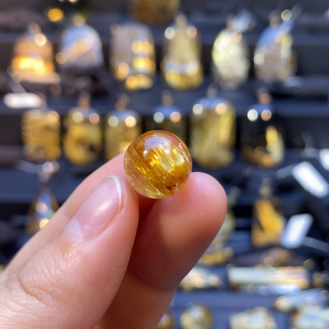 水晶珠宝半成品未镶嵌媛钛晶单珠