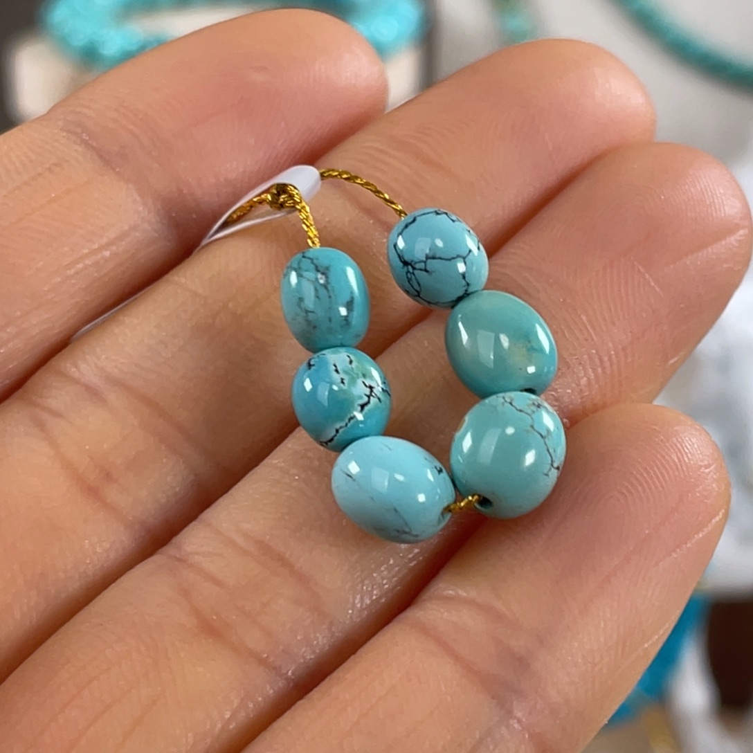 绿松石未镶嵌套链高瓷糖豆