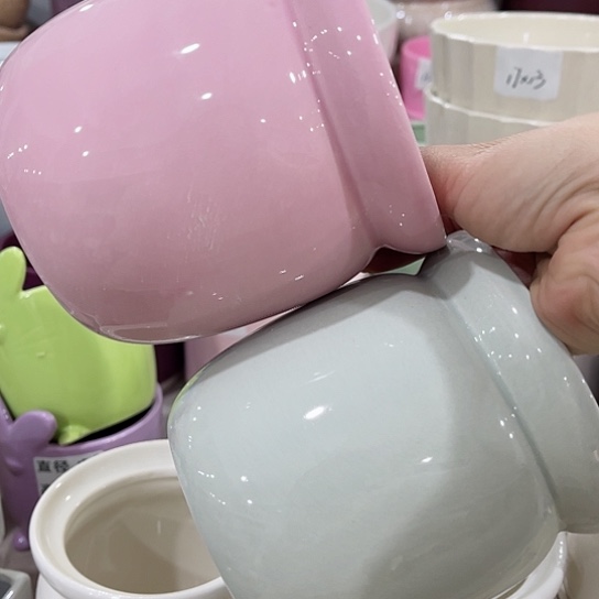 多肉绿植陶瓷花盆9.9包邮，有孔