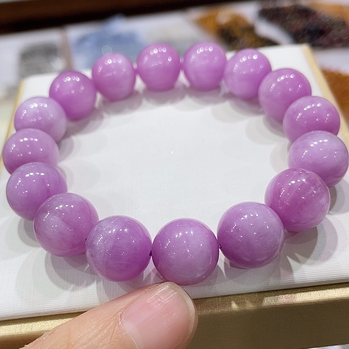 未镶嵌锂辉石紫锂辉手串13mm