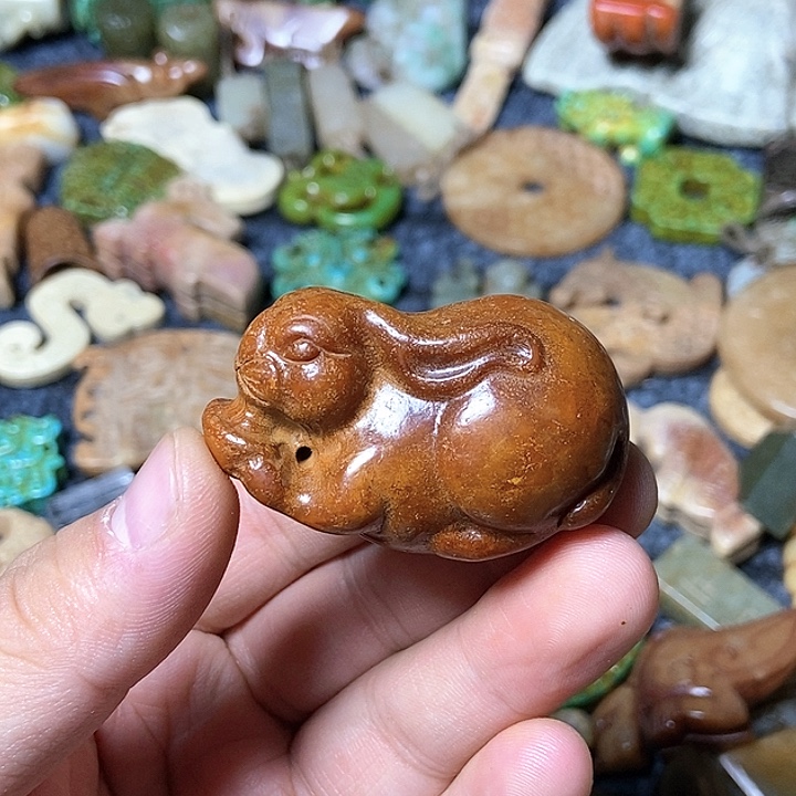 和田玉未镶嵌颈饰19