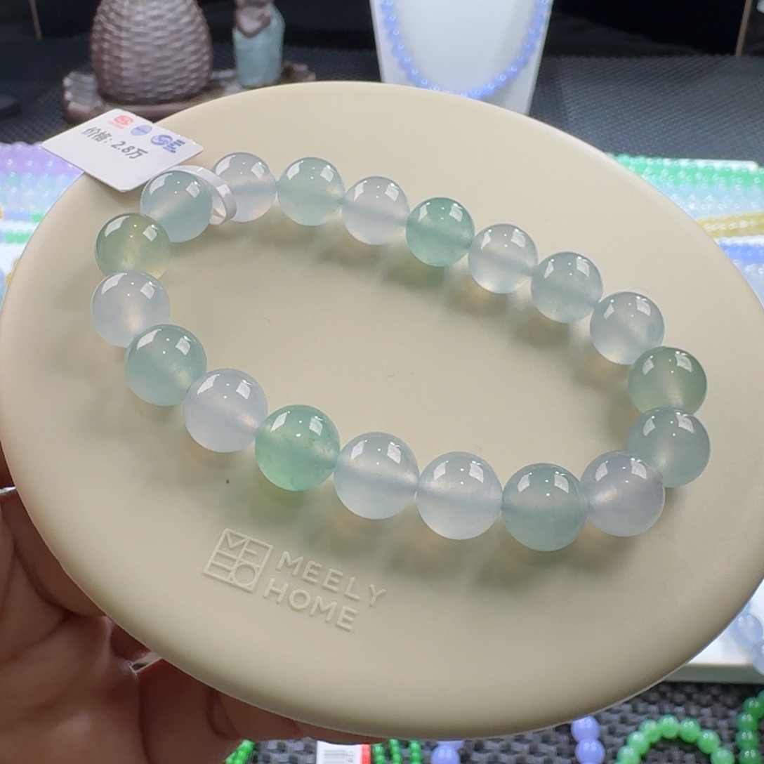 翡翠手链未镶嵌小高冰清新简约百搭气质卡10力推！！！