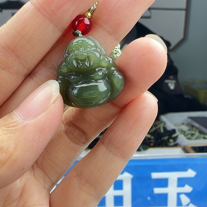 和田玉未镶嵌颈饰20mm