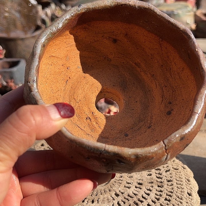 瑕疵新年福利手工粗陶高温花盆