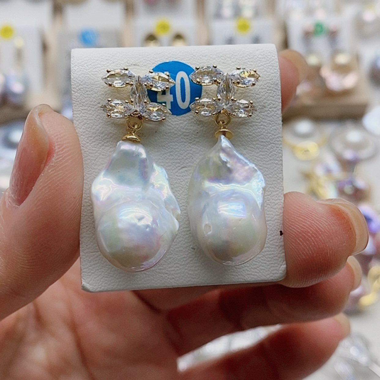 【闪购商品】淡水珍珠耳饰银S925镶嵌