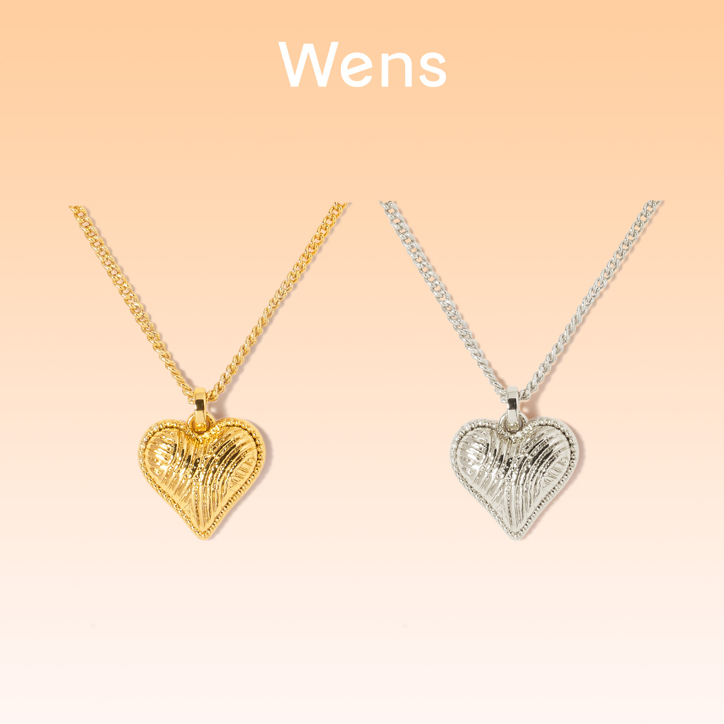 Wens/吻斯 铜合金项链 「我的心」爱心锁骨链百搭时尚小众设计感