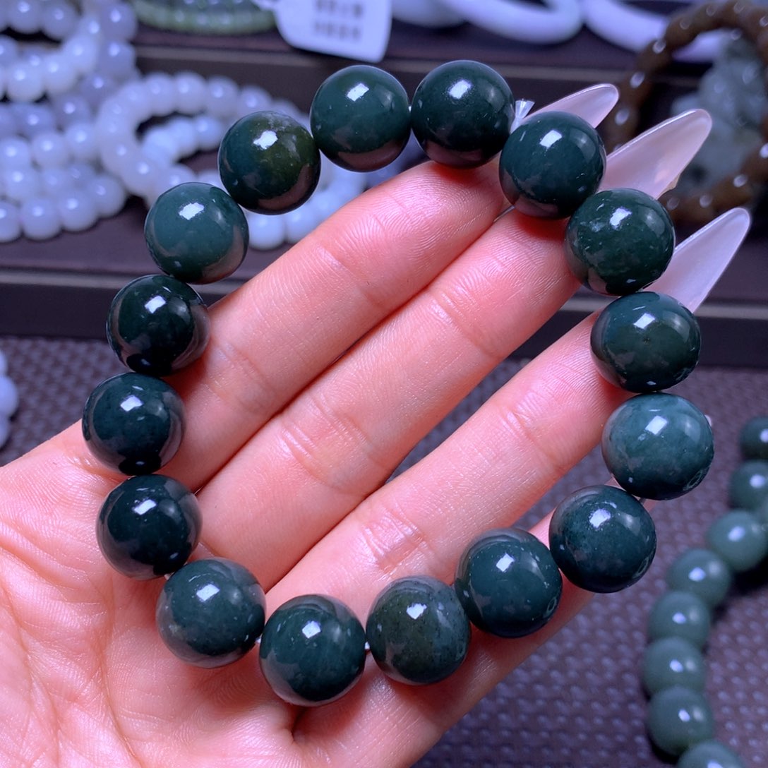 和田玉未镶嵌手串卡14