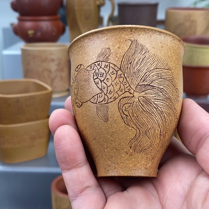 紫砂茶杯宜兴紫砂主人杯