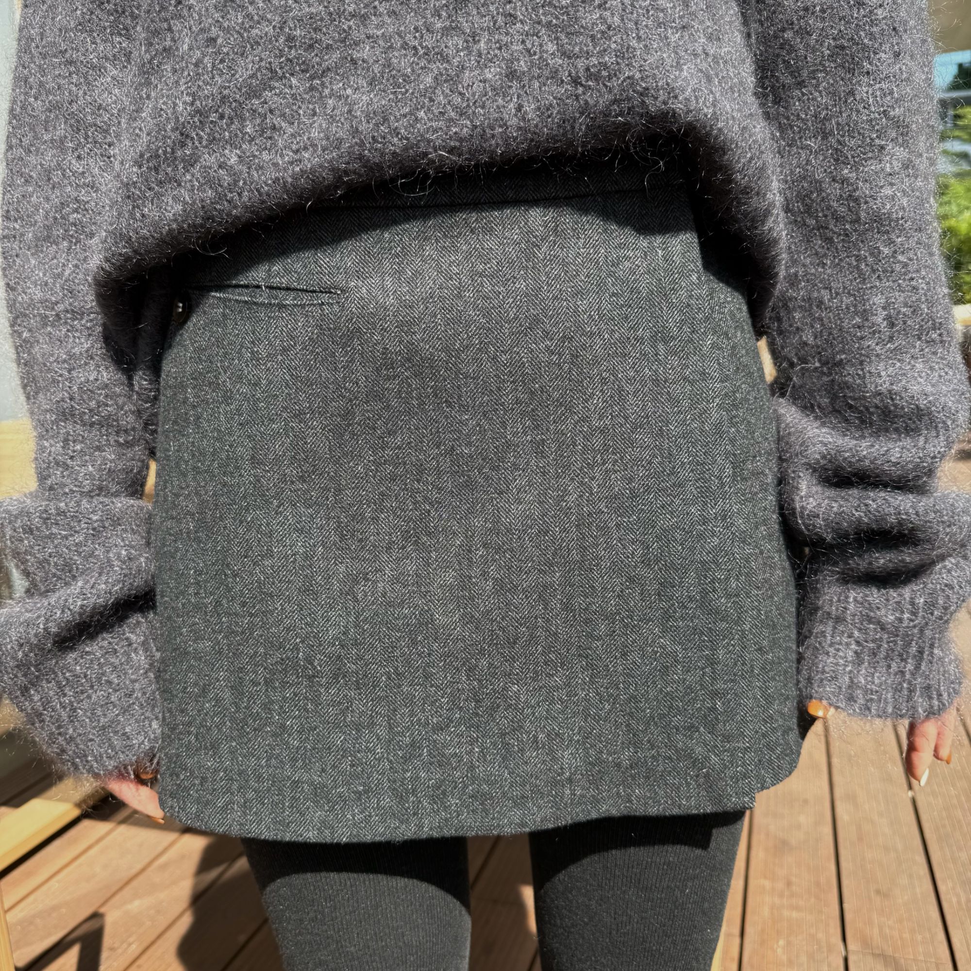 MODULATE25冬季时尚美拉德色系羊毛呢半身裙裤